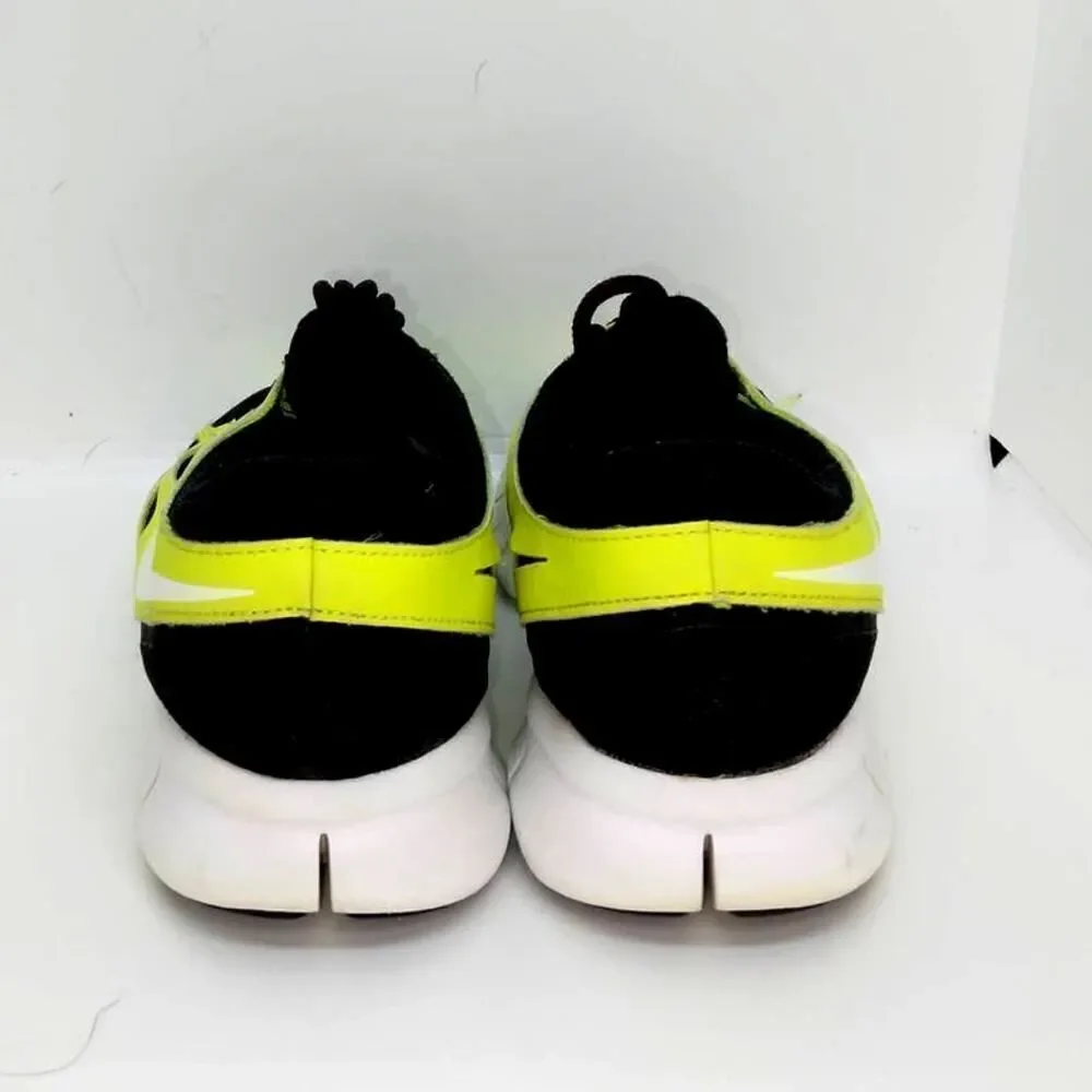 Nike Free Run 2+ Mens Pre-owned Black/Neon Yellow Cross Training Sneakers- sz. 8